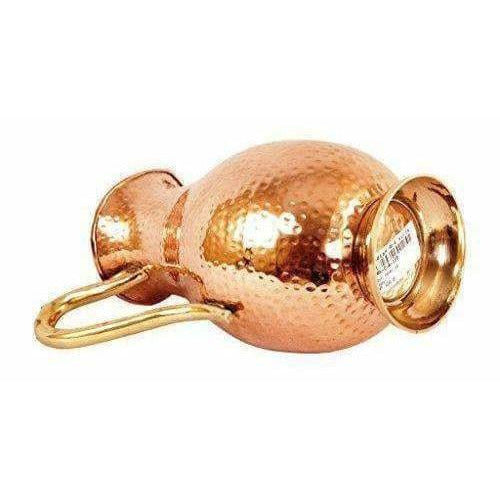 Steel Copper Jug Pitcher with Brass Handle | Grocsy