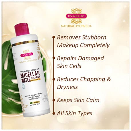 Inveda Stubborn Makeup Micellar Water Cleanser | Grocsy