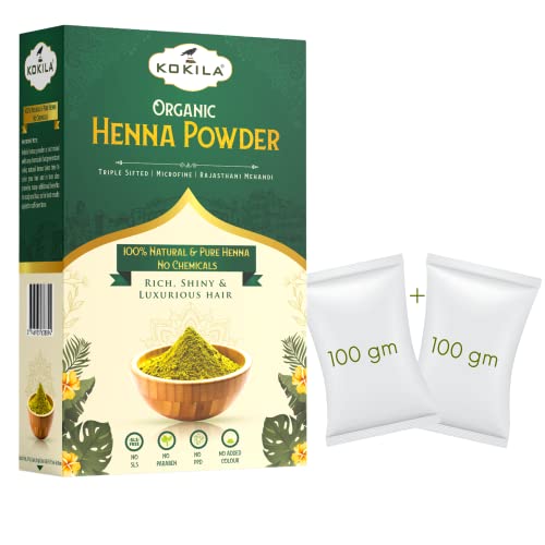 Kokila 100% Natural Organic Henna Leaves Powder For Natural Hair Color | Grocsy
