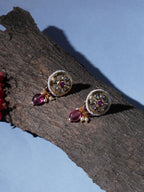 Kundan Studs with Stones (Gold) - Ruby Raang | Grocsy
