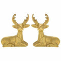 Home Decor Decoration Made of Brass Deer Statue - Set of 2 | Grocsy