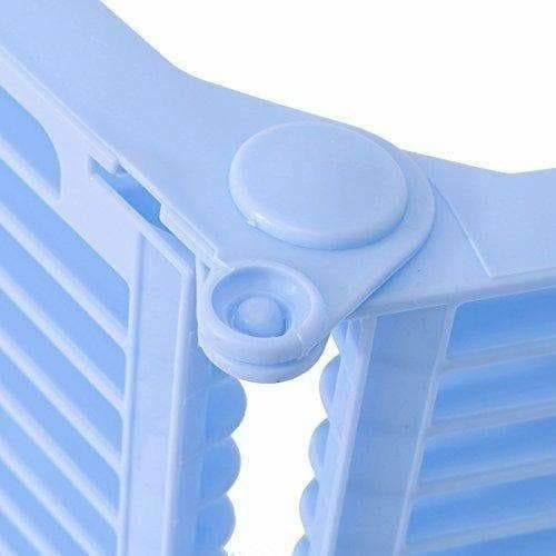Folding Plastic Kitchen Dish Rack Stand Plate Holder for Bowls Plates - 2 Slots | Grocsy