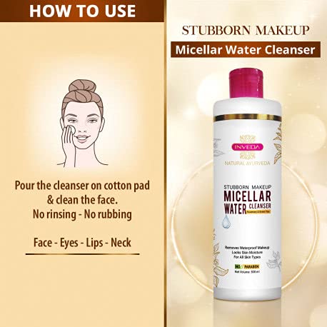 Inveda Stubborn Makeup Micellar Water Cleanser | Grocsy