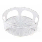 Roti Plus Plastic Casserole with Lid - White & Grey Color Combination | Grocsy
