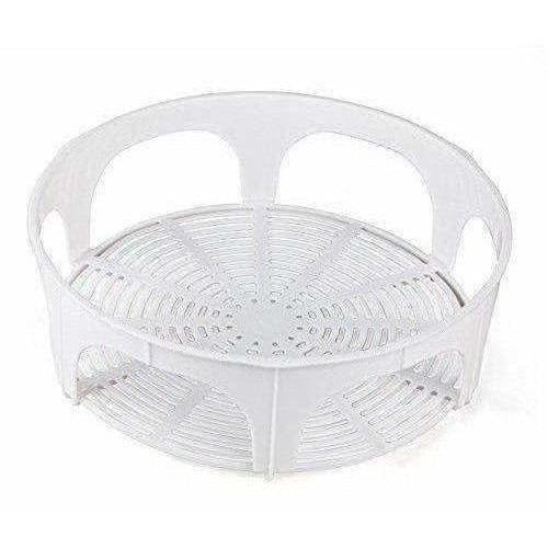Roti Plus Plastic Casserole with Lid - White & Grey Color Combination | Grocsy