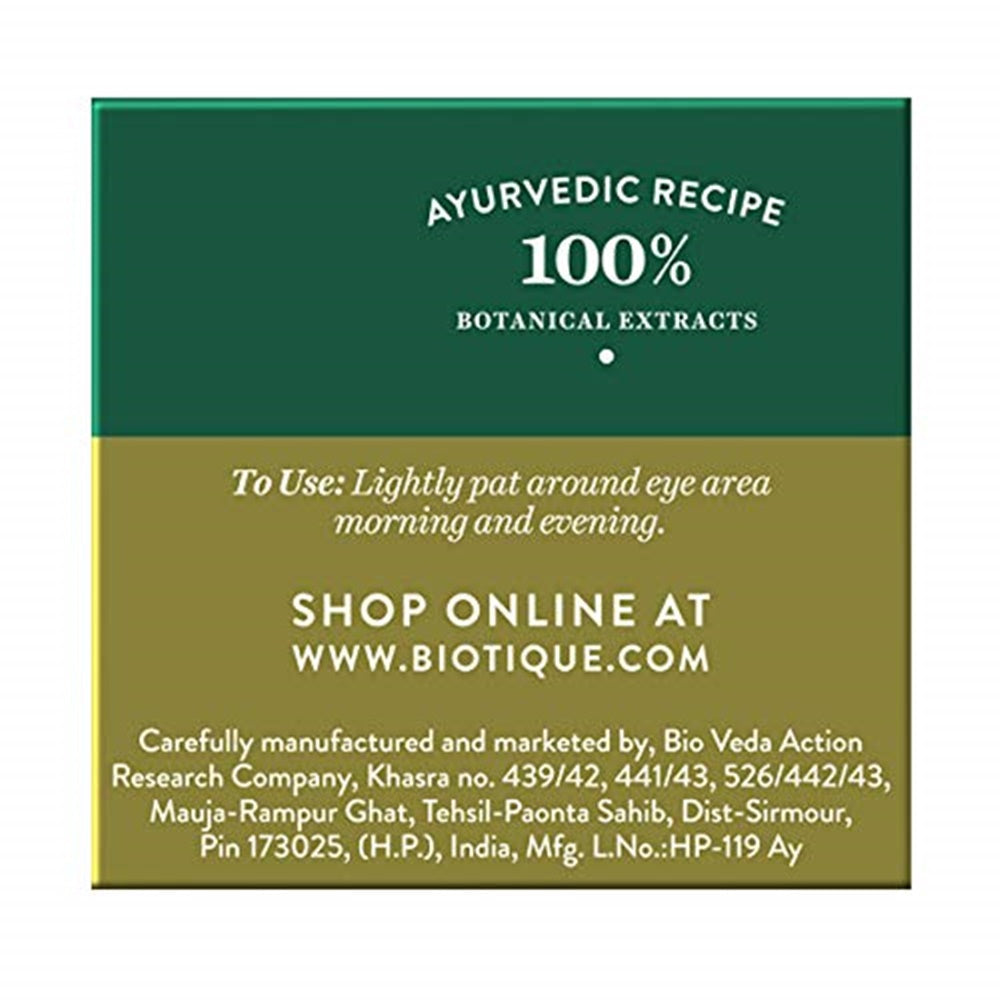 Biotique Advanced Ayurveda Bio SeaWeed Revitalizing Anti Fatigue Eye Gel | Grocsy