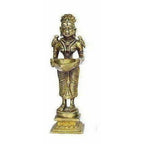 Oil Lamp Deep Lady Brass Collectible Handicraft Small Art | Grocsy
