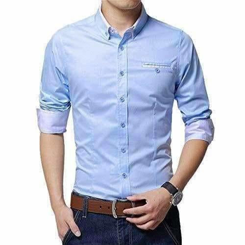 Men's Cotton Casual Shirt for Men Full Sleeves | Grocsy