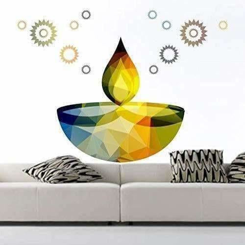 Glowing Earthen Lamp Wall Sticker | Grocsy