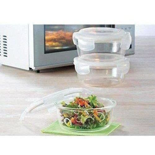 Microwavable Containers with Lunch Bag, 400ml, Set of 3 | Grocsy