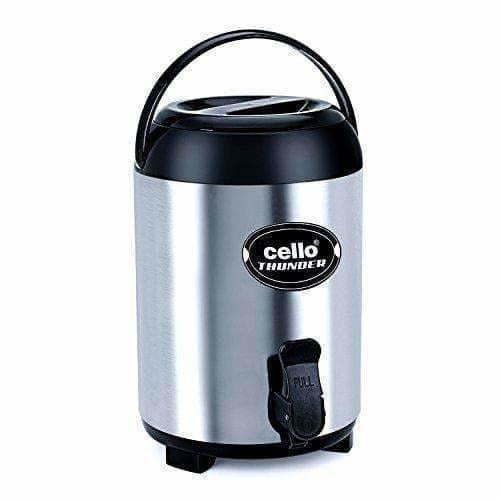 Cello Thunder Stainless Steel Flask, 4 Litres, Black | Grocsy