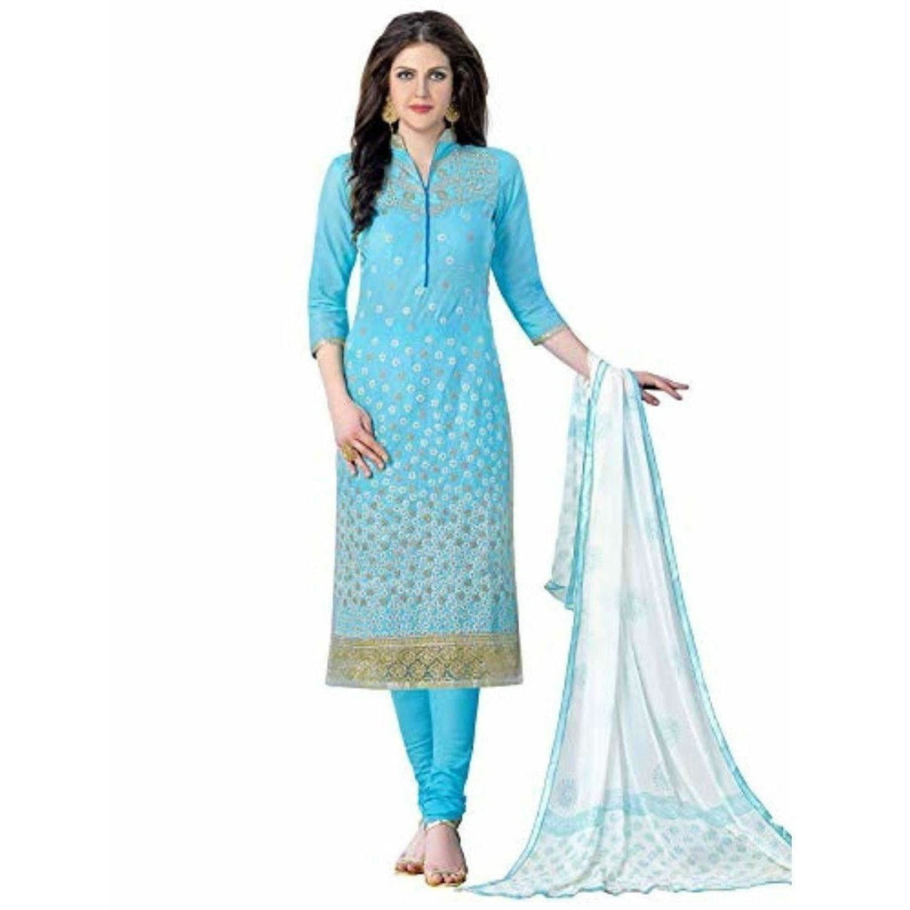 Cotton Salwar Suit Blue | Grocsy