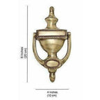 Georgian 8" Round Brass Door Knocker | Grocsy