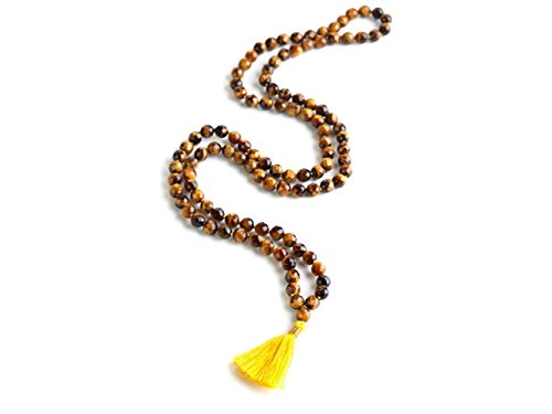 Kannssky Tiger Eye Japa Mala-108-Beads | Grocsy