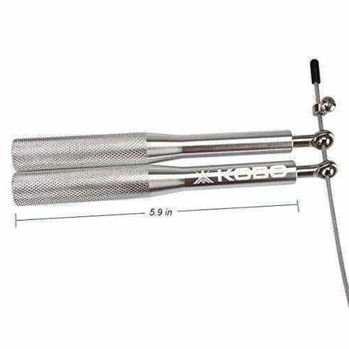 Kobo Metal Speed Aluminum Jump Rope (Silver) | Grocsy