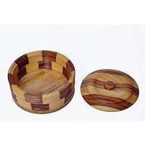 Brown Color - Wooden Casserole | Grocsy