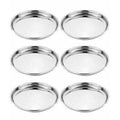 Stainless Steel Dinner Plates Set Of 6 | Grocsy