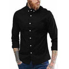 Men's Contrast Button Slim Fit Formal Shirt | Grocsy