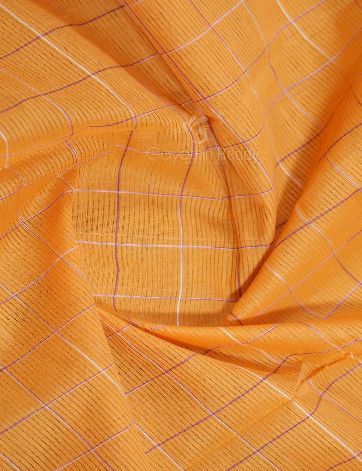 Dual Shade of Orange And Purple Pure Mangalgiri Cotton By Gayathri Reddy Designer Studio | Grocsy