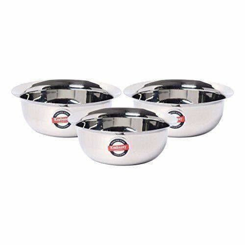Stainless Steel Eco Bowl - Pack of 3 | Grocsy