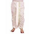 Men's Silk Solid Dhoti (White, Free Size) | Grocsy