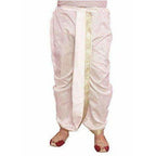Men's Silk Solid Dhoti (White, Free Size) | Grocsy