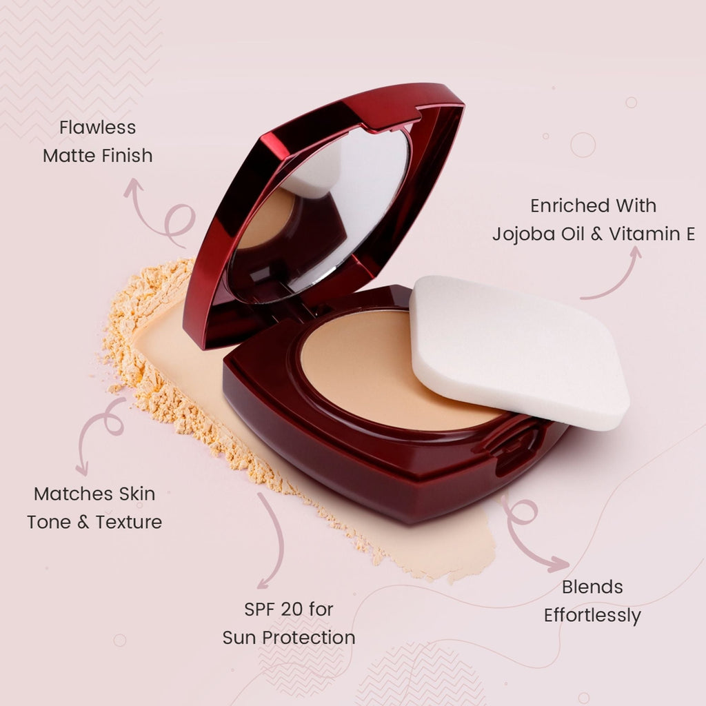 Matt Look True Cover Super Blendable Compact Powder - Golden Sand | Grocsy