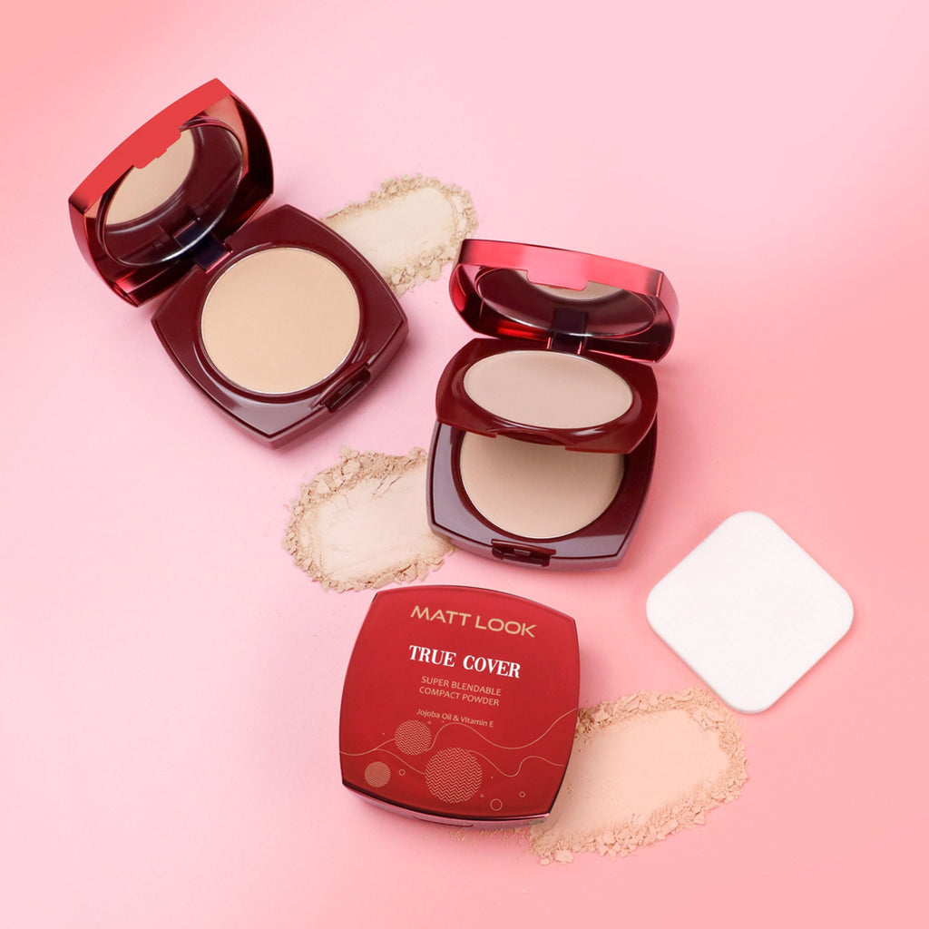 Matt Look True Cover Super Blendable Compact Powder - Almond Beige | Grocsy