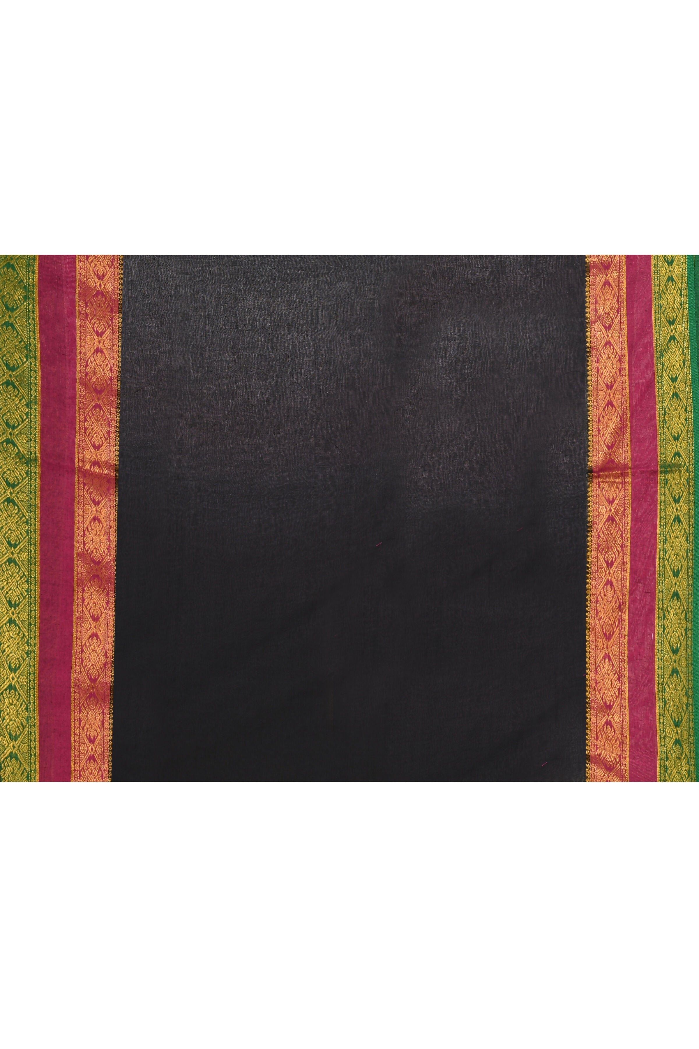 Piyari Fashion Women's Black Embellished Zari Border Cotton Saree | Grocsy