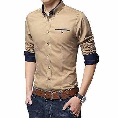 Men's Cotton Casual Shirt for Men Full Sleeves | Grocsy