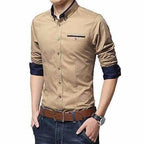 Men's Cotton Casual Shirt for Men Full Sleeves | Grocsy