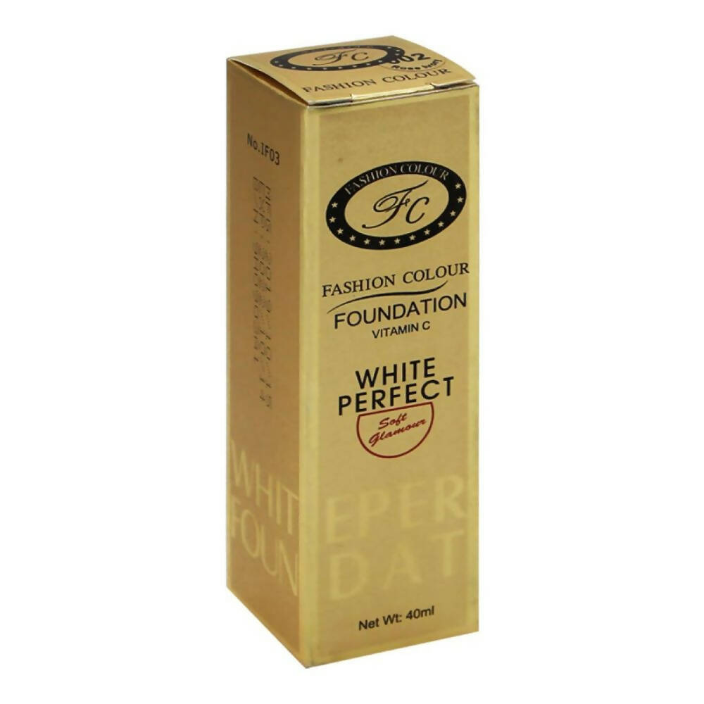 Fashion Colour White Perfect Vitamin C Foundation-01 Pearl White (Fair Skin Tone) | Grocsy