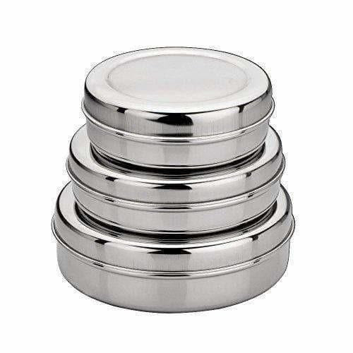Stainless Steel Canister Set of 3 (Silver) | Grocsy
