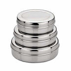 Stainless Steel Canister Set of 3 (Silver) | Grocsy