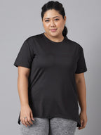 MKH Plus Size Drop-Shoulder Sleeves Dri-FIT Relaxed Fit Training T-shirt | Grocsy