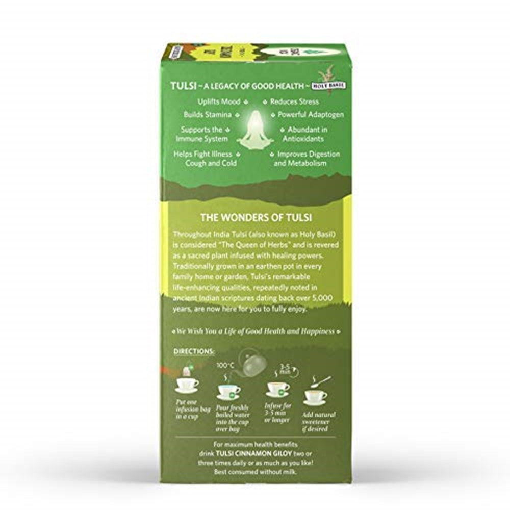 Organic India Tulsi Cinnamon Giloy Tea Bags | Grocsy