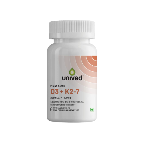 Unived Plant Based D3+K2 -7 Vegan Capsules | Grocsy