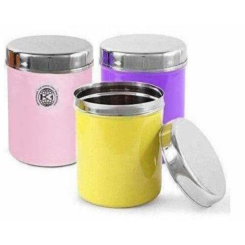 Stainless Steel Food Storage Containers, Set of 3 Piece, 13 cm, 1000 ml | Grocsy