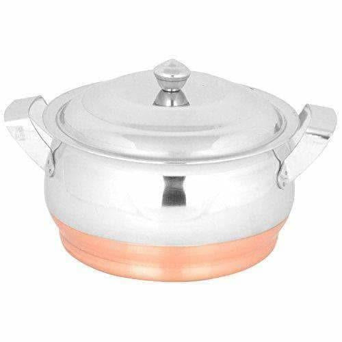 Stainless Steel  Cookware -  Along With Copper Bottom - Set of 5 Pieces | Grocsy