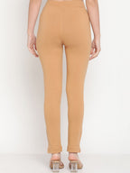 TAG 7 Set Of 2 Yellow & Beige Solid Leggings | Grocsy