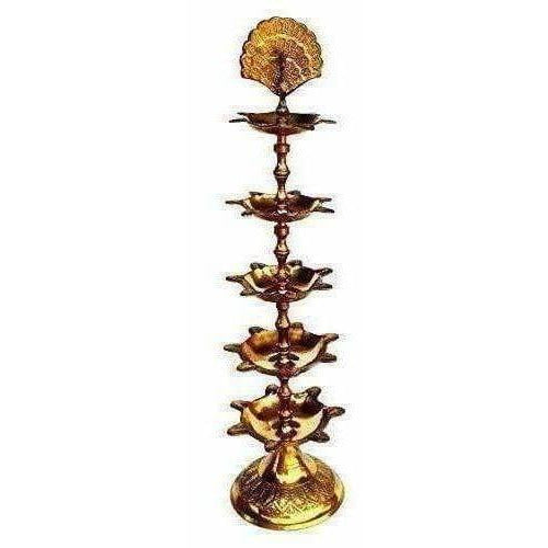Pure Brass Diya (Puja Lamp) Hindu Pooja Article | Grocsy