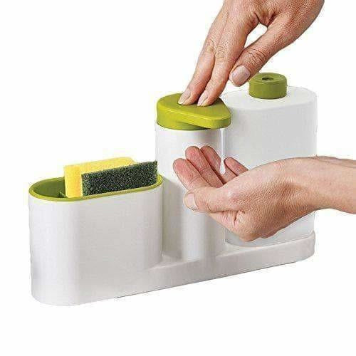 Self Sink Drainer Dishwasher Sanitize Liquid Dispenser and Sponge Holder | Grocsy