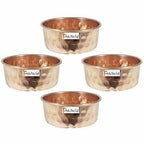 Pure Copper Serving Bowl - Dinner Bowl  - Set Of 6 | Grocsy