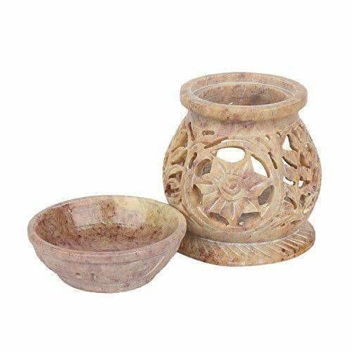 Handcrafted Soapstone Aroma Burner, Oil Diffuses | Grocsy
