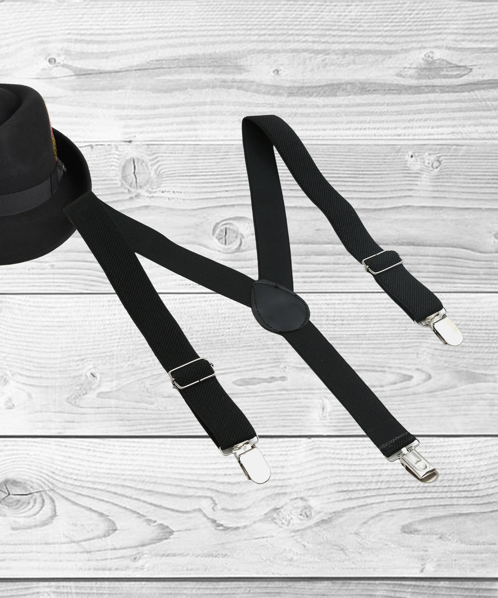 Manet Boys Solid Suspenders - Black | Grocsy