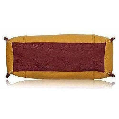 Women's Handbag (Beige And Maroon) | Grocsy