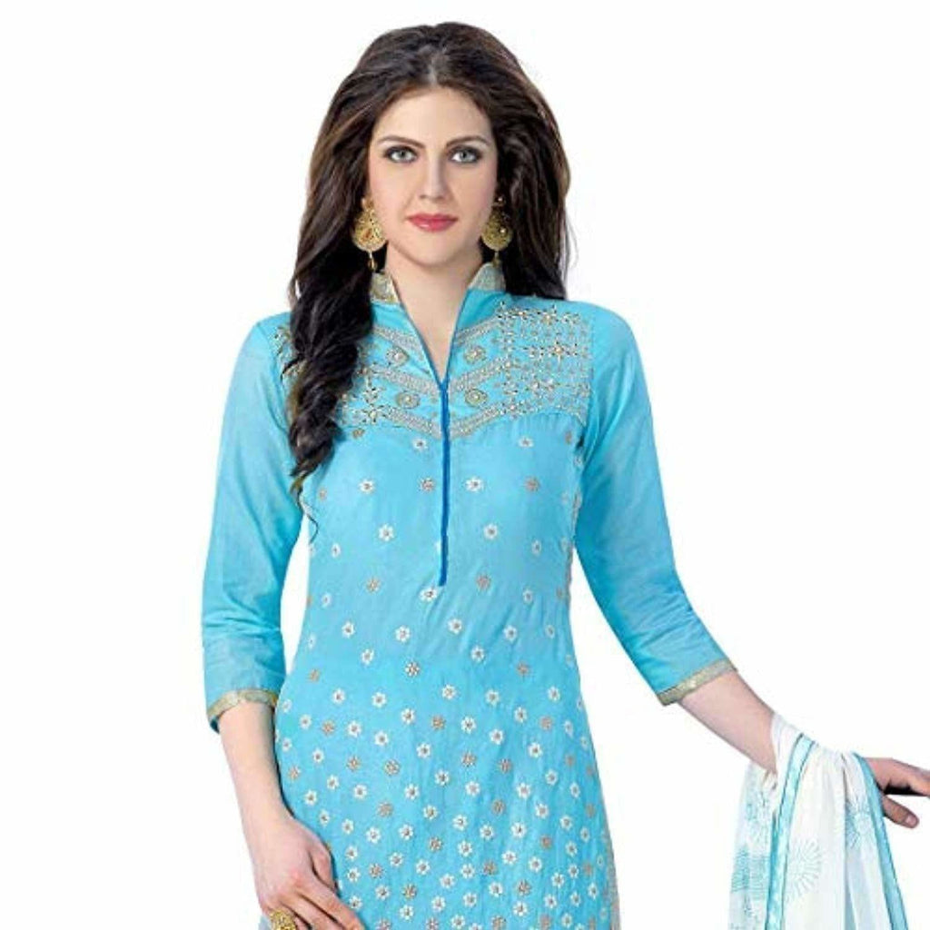 Cotton Salwar Suit Blue | Grocsy