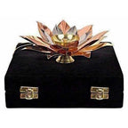 Copper Plated Lotus Design Diya | Grocsy