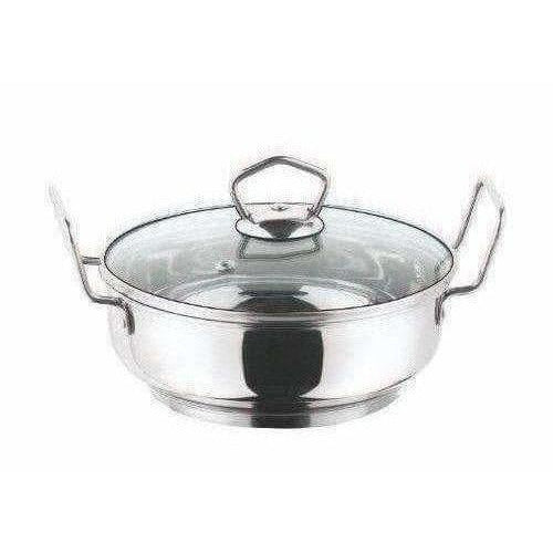 Cookware Induction Friendly Kadai With Lid 2 Litres | Grocsy