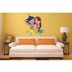 Beautiful Little Radha Krishna Wall Stickers | Grocsy